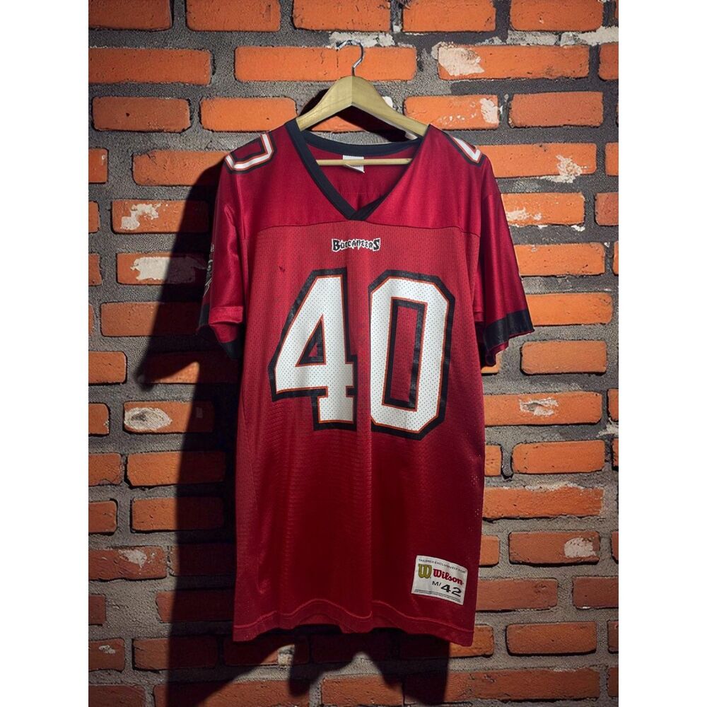 Vintage Mike Alstott Tampa Bay Buccaneers Jersey - Wilson #40 - Size M/42